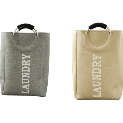 Genérico - Cesto Ropa Sucia Tela Con Mango Aluminio