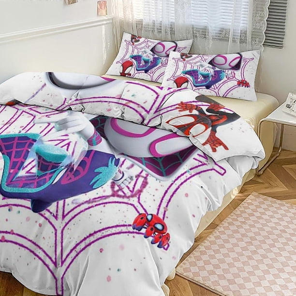 Juego De Ropa De Cama De Spidean Spidey Y Sus Increíbles Amigos Para Niños Hombres Y Mujeres Tamaño Matrimonial Funda Nórdica Y Fundas De Almohada
