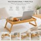 thumbnail image 2 of Mesa Desayuno Cama Mesa Laptop De Bamboo Madera 50cm Beige, 2 of 4