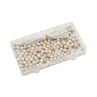 Magideal - 300X Cuentas De Madera Sueltas, Adorno De 10Mm De Diámetro, Manualidades Diy, Cuentas Espaciadoras Para Fabricación De Joyas, Llavero, Pendientes, Col