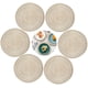thumbnail image 2 of Manteles individuales, juego de 6, redondos, resistentes al calor, tejidos, para mesa de comedor (36 cm), 2 of 7