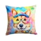 thumbnail image 1 of Almohada Decorativa Corgi Hippie Dawg 14x14, 1 of 6