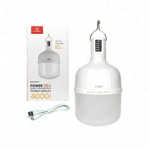 León Import - Led Recargable Bombilla De Emergencia Carga Usb