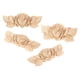 thumbnail image 4 of 4 Piezas Tallado Calcomanías Onlay Rose Madera Tallada Apliques 3.54x1.38x0.31 Pulgadas, 4 of 5