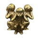 thumbnail image 3 of Estatuilla de tres monos, estatuas de animales, ornamento dorado, ver, no hablar, no oír, no mal, esculturas hechas a mano para decoración de, 3 of 5