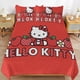 thumbnail image 2 of 3 Piece Bedding SetCute Hello KittyComforter Set for Kids Boys Teen Tween 3D Lightweight Microfiber Bedding Sets, 2 of 5