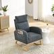 thumbnail image 2 of [Video] Welike 27.6"W Modern Accent High Backrest Living Room Lounge Arm Rocking Chair, Two Side Pocket(W83453347), 2 of 3