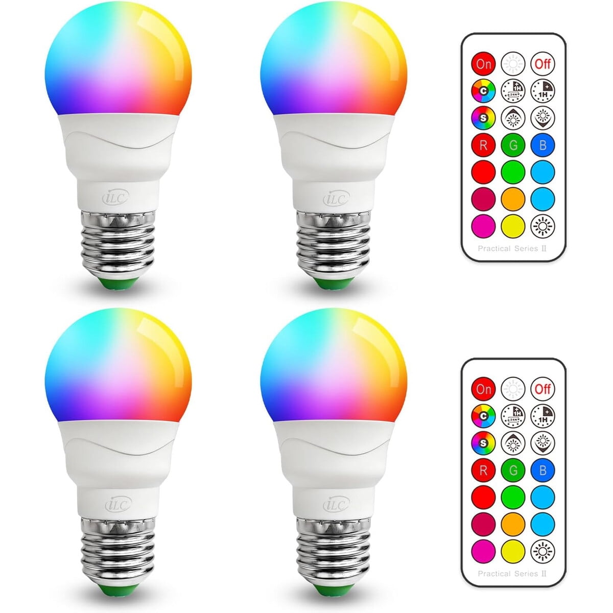 Ampolleta Led Rgb Ilc E26 40w Eq 450lm Control Remoto