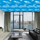 thumbnail image 3 of 1 Roll 17.72in*236.22in Self-Adhesive PVC Wallpaper Moisture-proof Wallpaper Self-adhesive Ceiling Wall Stickers Ceiling Blue Sky White Cloud Stickers Living Room Window Background Wall Renovation De, 3 of 4