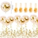 thumbnail image 2 of Guirnalda de feliz cumpleaños VCOSTORE con 5 globos de látex con confeti de lentejuelas doradas y 13 banderines con letras doradas brillantes, perfectos para decoraciones de fiesta de cumpleaños, 2 of 7