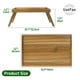 thumbnail image 3 of Bandeja de mesa de cama VaeFae de madera de acacia con patas plegables para dormitorio, 3 of 7