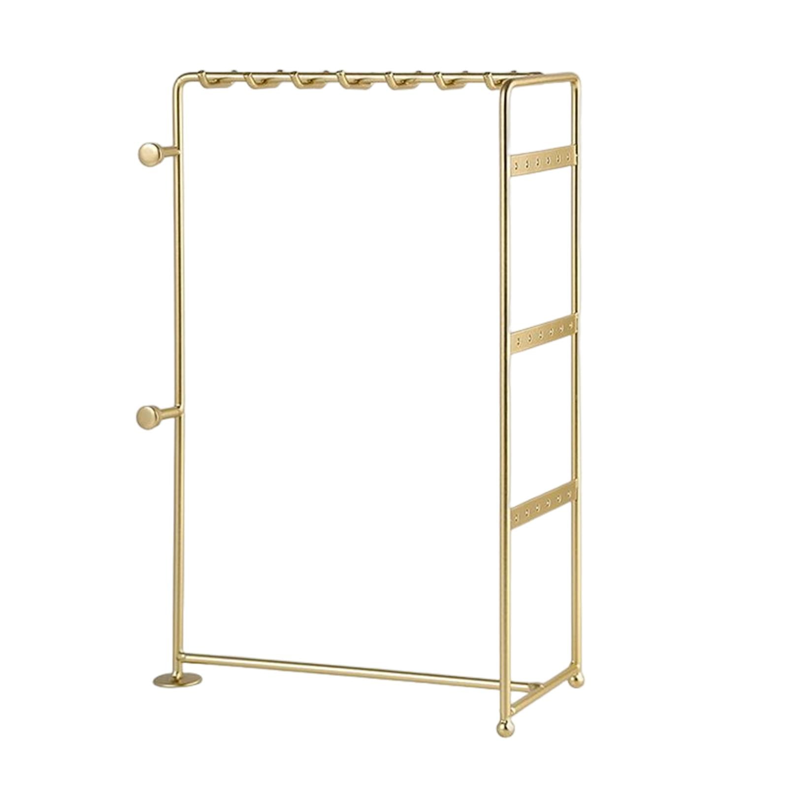 Magideal - Soporte De Exhibición De Aretes De Lujo Soporte De Organizador De Joyas De Pie Soporte De Joyería Soporte De Exhibición De Organizador De Joyas Para P Dorado