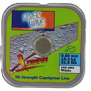 Silver Wave - Nylon Transparente Blanco 0,50Mm Resist14,3Kg Bobina100Mt
