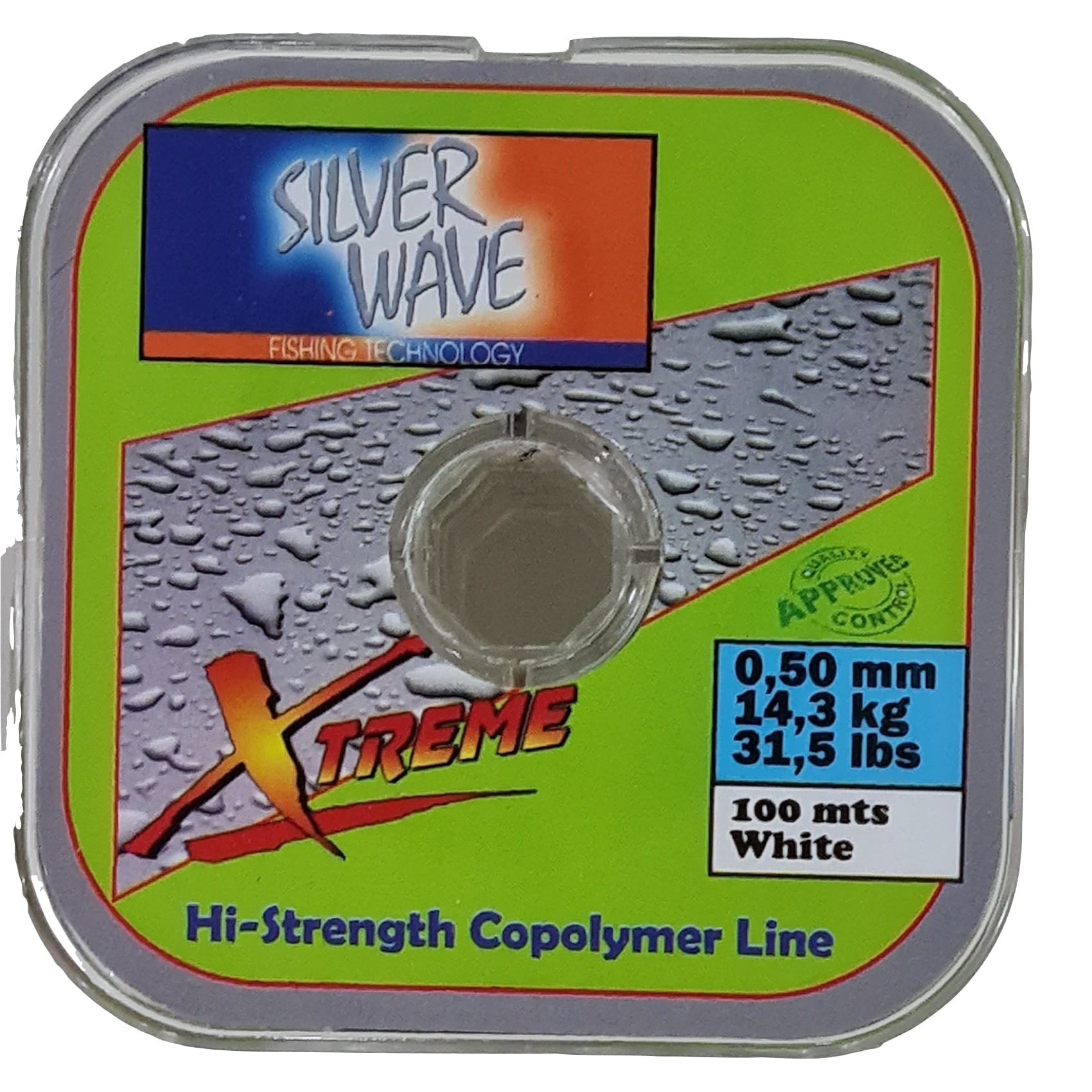 Silver Wave - Nylon Transparente Blanco 0,50mm Resist14,3kg Bobina100mt