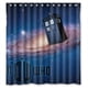thumbnail image 1 of Cortina de ducha de Doctor Who, juego de cortina de baño con ganchos, tamaño 66 x 72 pulgadas, 1 of 3