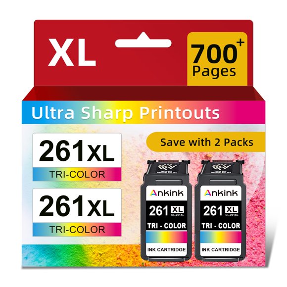Cartucho de tinta Ankink 261XL CL261 Color para Canon TR7020