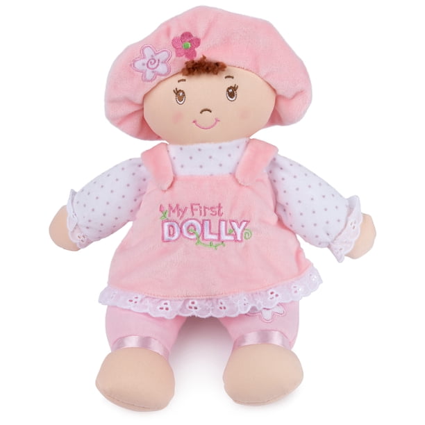 Muñeca de peluche Baby Gund My First Dolly para bebés mayores de 0 años, color rosa y blanco