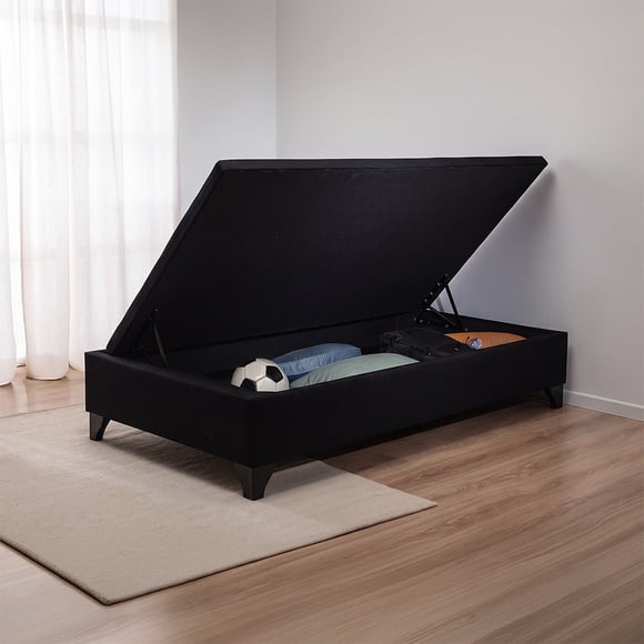 Base baul 1,5 plaza apertura horizontal 105x190 negro