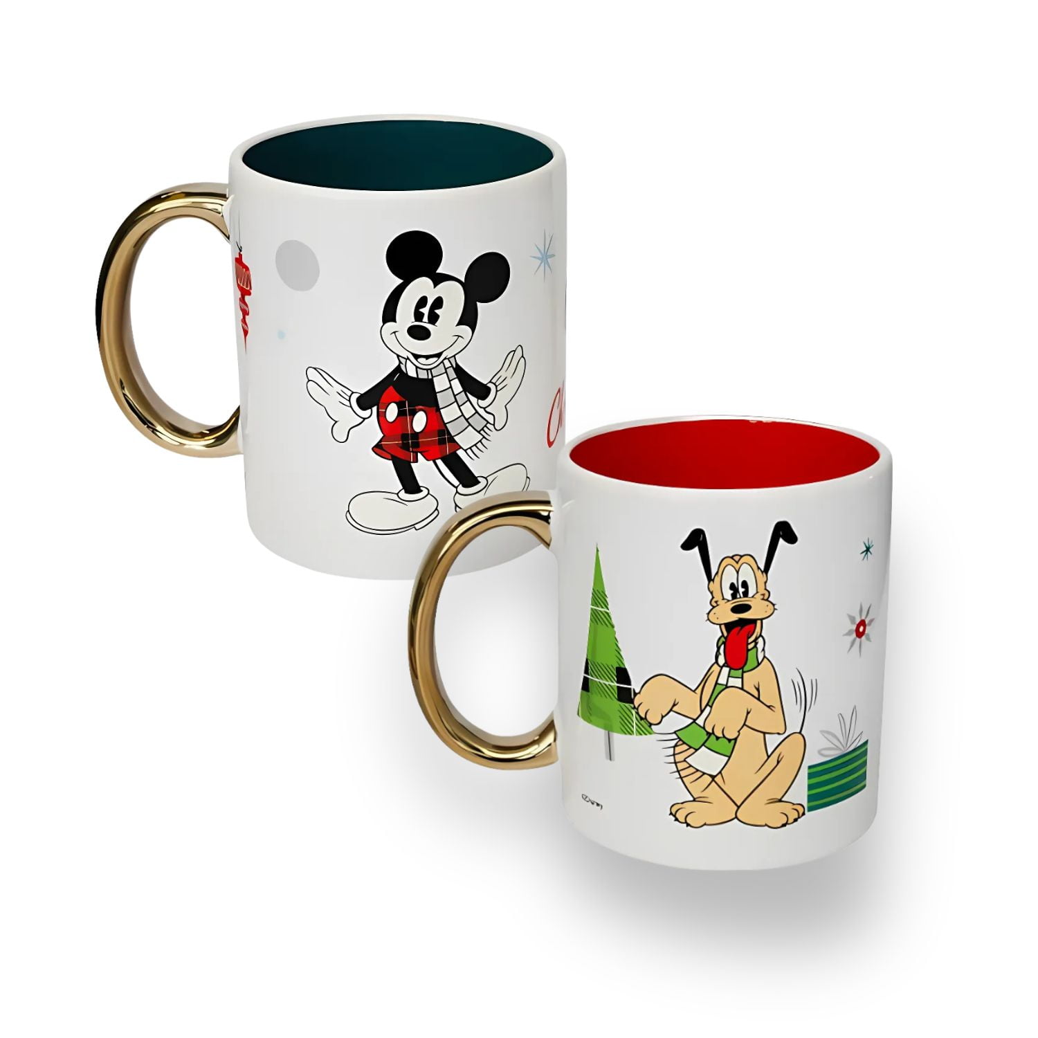 Disparo - Set 2 Tazones 330ml Diseño Navideño Raton Perro Dibujos Animados