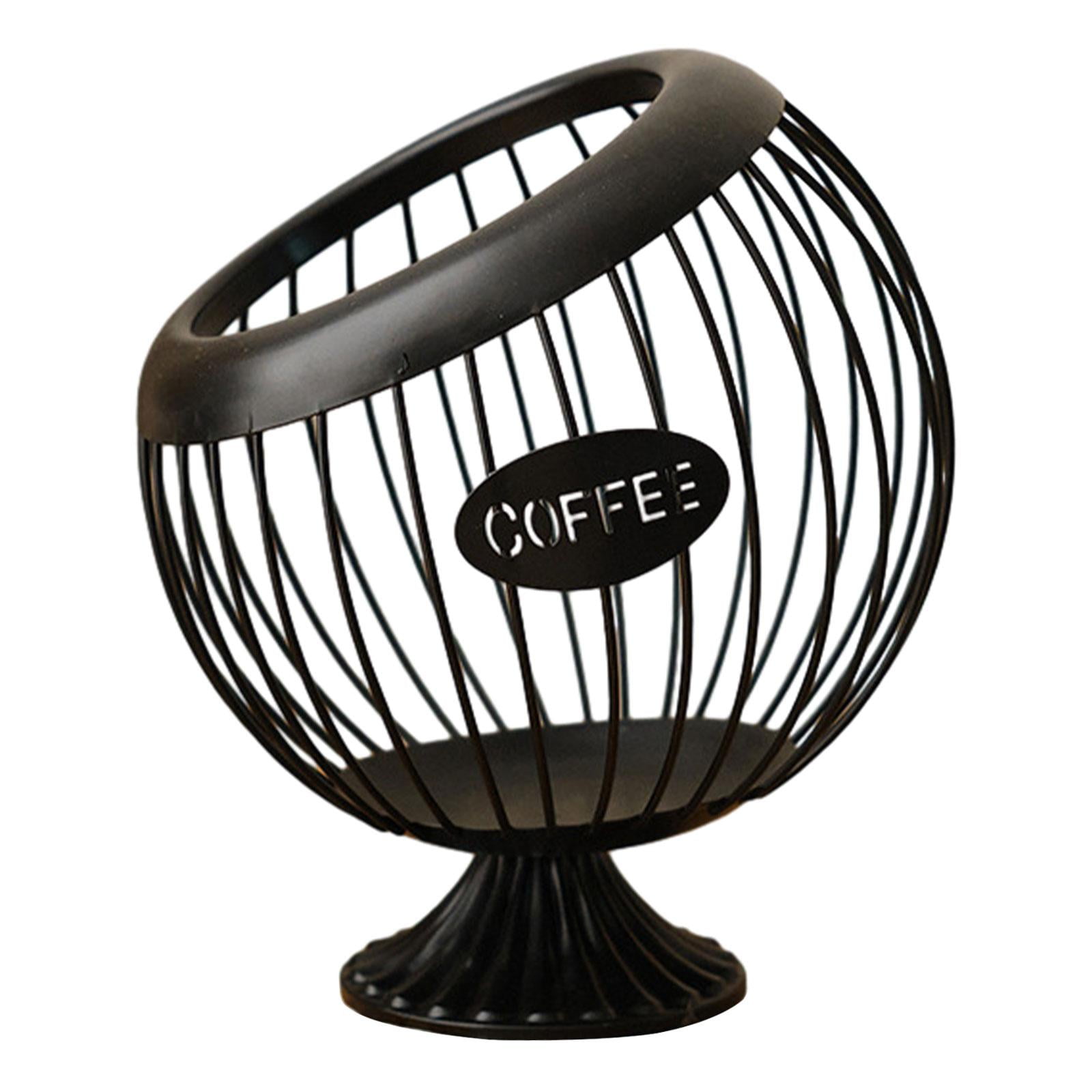 Bothyi - Cesta De Almacenamiento De Cápsulas De Café, Cesta De Almacenamiento De Cápsulas De Café Para Encimera De Hotel, Color Negro