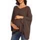 thumbnail image 4 of INSPIRE CHIC Top de Maternidad Casual Cuello en V Manga Murciélago Blusa Camisa para Uso Cómodo XL Marrón, 4 of 6