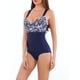 thumbnail image 2 of Traje de baño reductor estampado azul Talla S, 2 of 6
