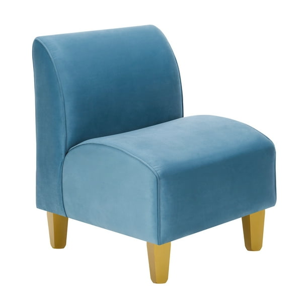 Poltrona Soft 1C Felpa 01 Azul Petroleo