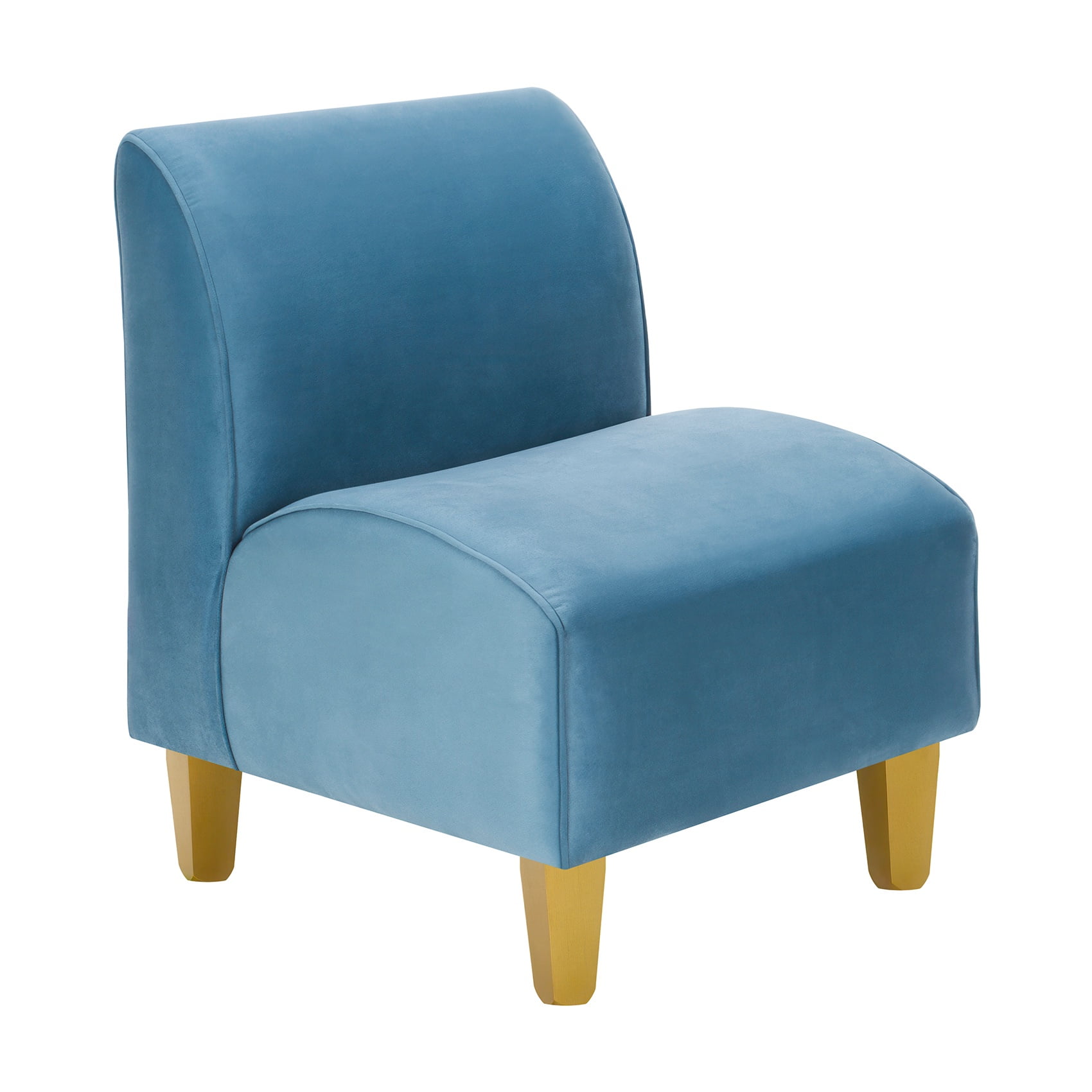 Bodevir - Poltrona Soft 1c Felpa 01 Azul Petroleo