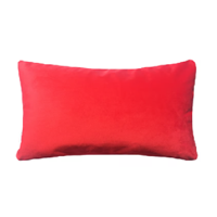 Genérico - Pack De 2 Fundas Terciopelo Liso 30X50 Cm Rojo