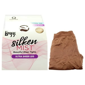 Medias Transparentes De Seda Silken Mist, Ultra Transparentes, Lsm200 Café De Leggs Para Mujer, 1 Par (Q)
