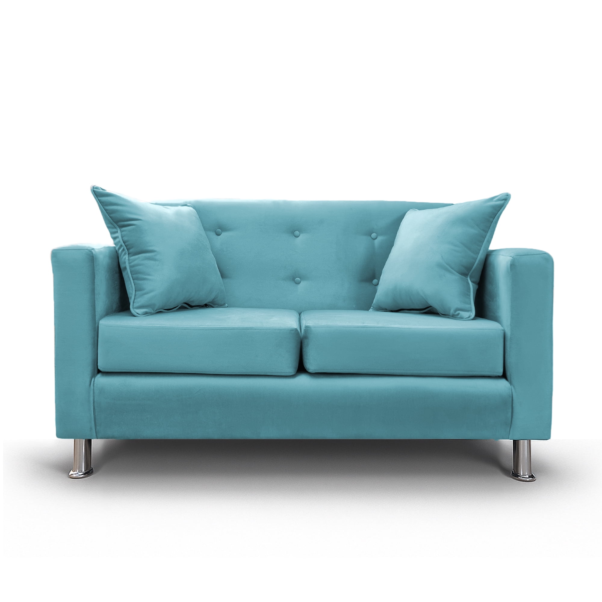 Mbc - Sofá 2 Cuerpos New Mallorca Felpa Turquesa