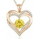 thumbnail image 1 of Collar Love Pendant Con Birthstone Zirconia Y Caja De Regalo, 1 of 5