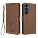 thumbnail image 1 of Funda Volteable con Diseño de Gato para Samsung Galaxy S26 Plus, Marrón, 1 of 6