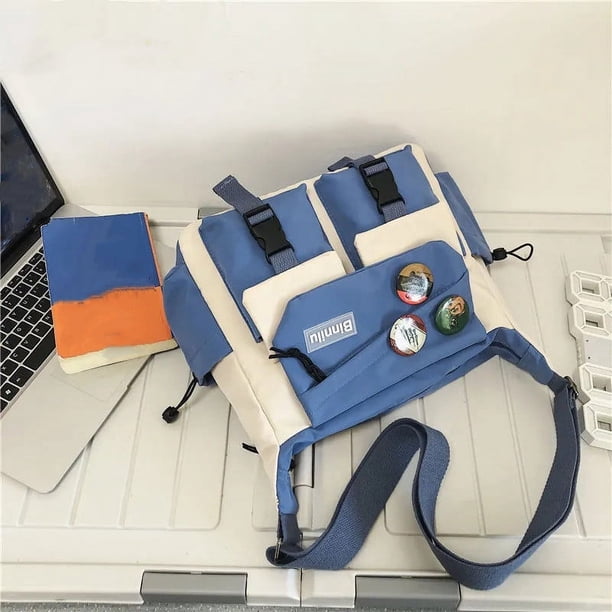 Preppy Casual Nylon Crossbody Bag: Large Capacity Messenger Bag for Men & Women, Perfect for Travel & Daily Use!