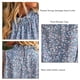 thumbnail image 5 of Camisa de manga corta con orillo fibroso, cuello alto, volantes, dobladillo suelto, estampado floral, blusas casuales, tops para diario, 5 of 6