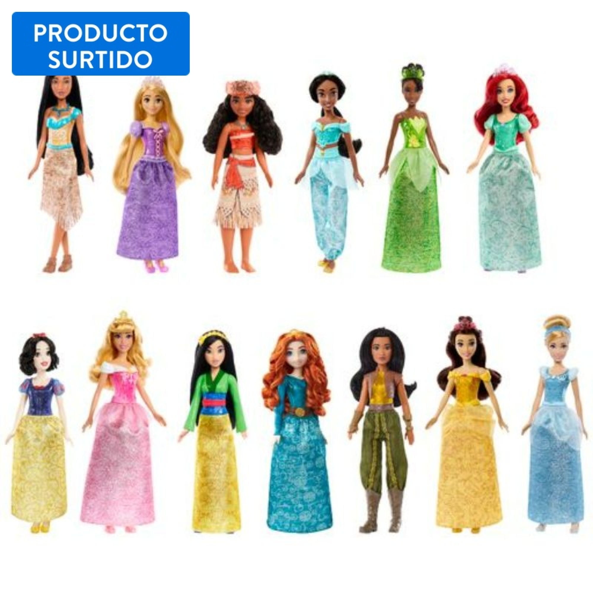 Disney Princesas - Muñeca Falda Con Brillos Surtido 1un