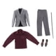 thumbnail image 4 of Conjunto De Traje Gris 1/6, Pantalones, Ropa, Camisa, Cinturón De Corbata Para Figuras De Acción De 12 Pulgadas, 4 of 5