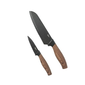 Set Cuchillos Santoku Negro Y Para Pelar Gunderson 2Pc Oster Negro Tamaño Único