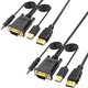 thumbnail image 1 of Cable adaptador VGA a HDMI AKWOR de 1,8 m, 1080P, audio, paquete de 2, 1 of 7