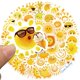 thumbnail image 2 of Stickers Jaurney 50 piezas impermeables de sol amarillo en vinilo, 2 of 8