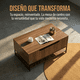 thumbnail image 3 of Mesa De Centro Estilo Industrial Madera Y Acero 90x48x45 Cm, 3 of 3