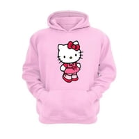 Genérico - Polerón Canguro Gatita Kitty Rosa Talla S Unisex