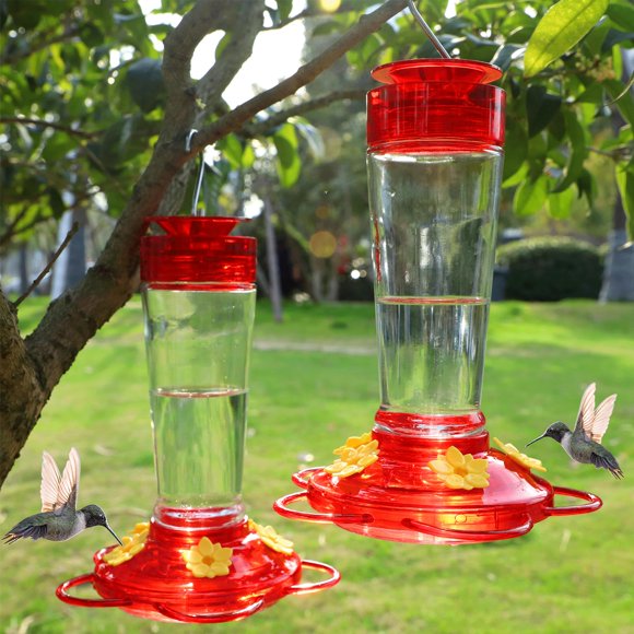 Comedero para colibríes Shrdaepe 23 cm 285 ml, paquete de 2