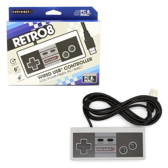 Control Retro-Bit estilo NES USB para PC y Mac