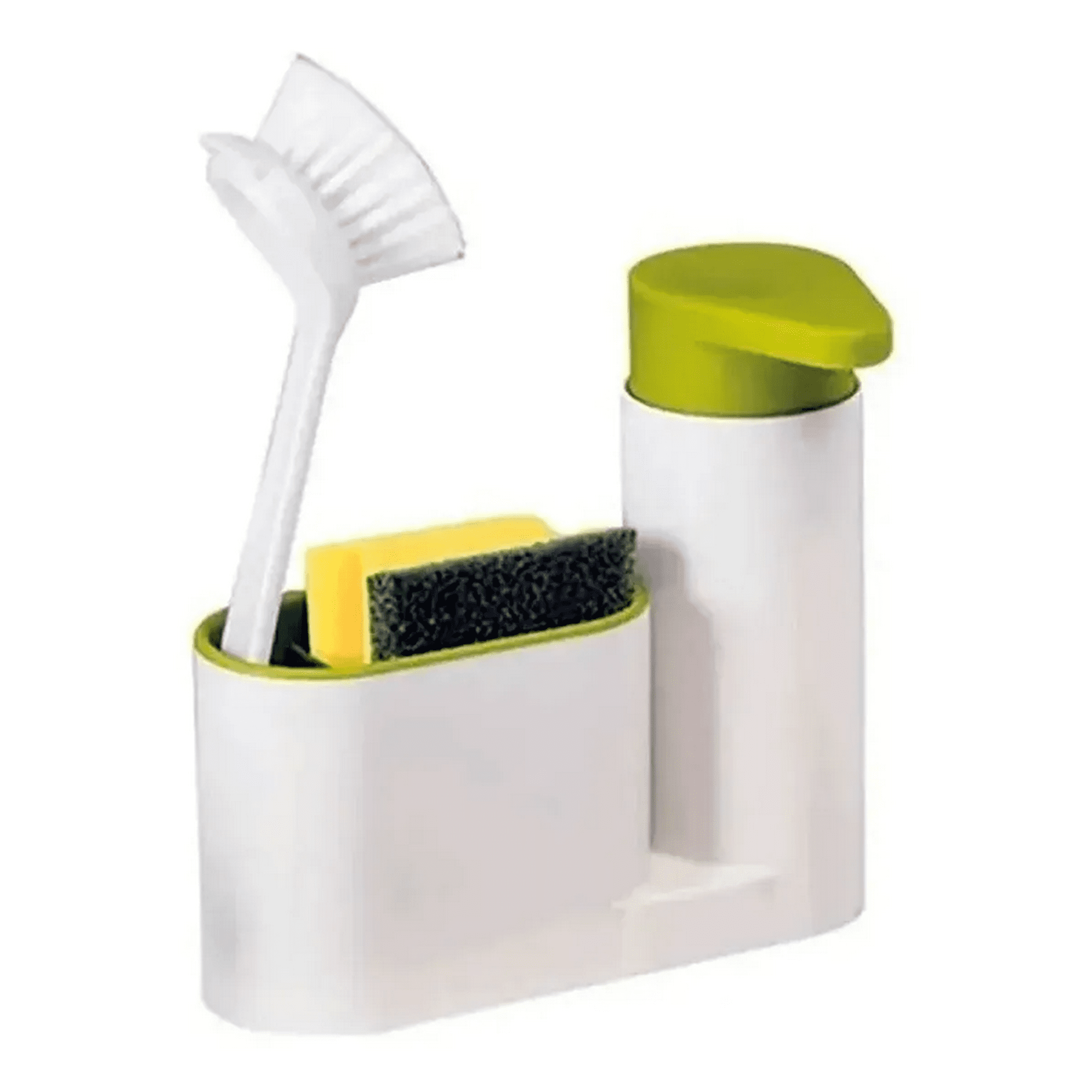 Genérico - Dispensador Organizador Lavaloza Jabón Cocina Baño Blanco/verde