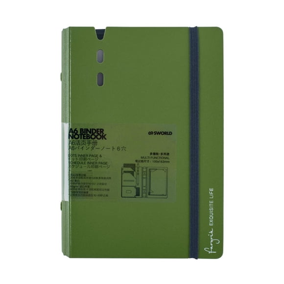 Agenda A6 Verde c/ Hoja de Repuesto