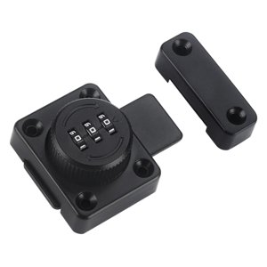 Bothyi - Cerraduras Con Cerrojo Giratorio Con Contraseña Mecánica, Herrajes Para Puertas De Granero, Armarios De Garaje, Color Negro