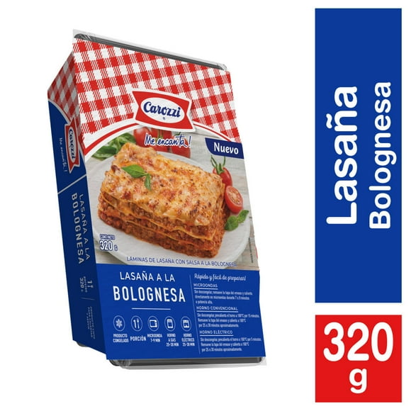 Lasaña Congelada Bolognesa, 320 g
