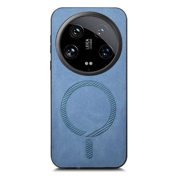 Magnetic Slim Case for Xiaomi 14 Ultra 5G with Camera Guard & Anti-Scratch Back Blue