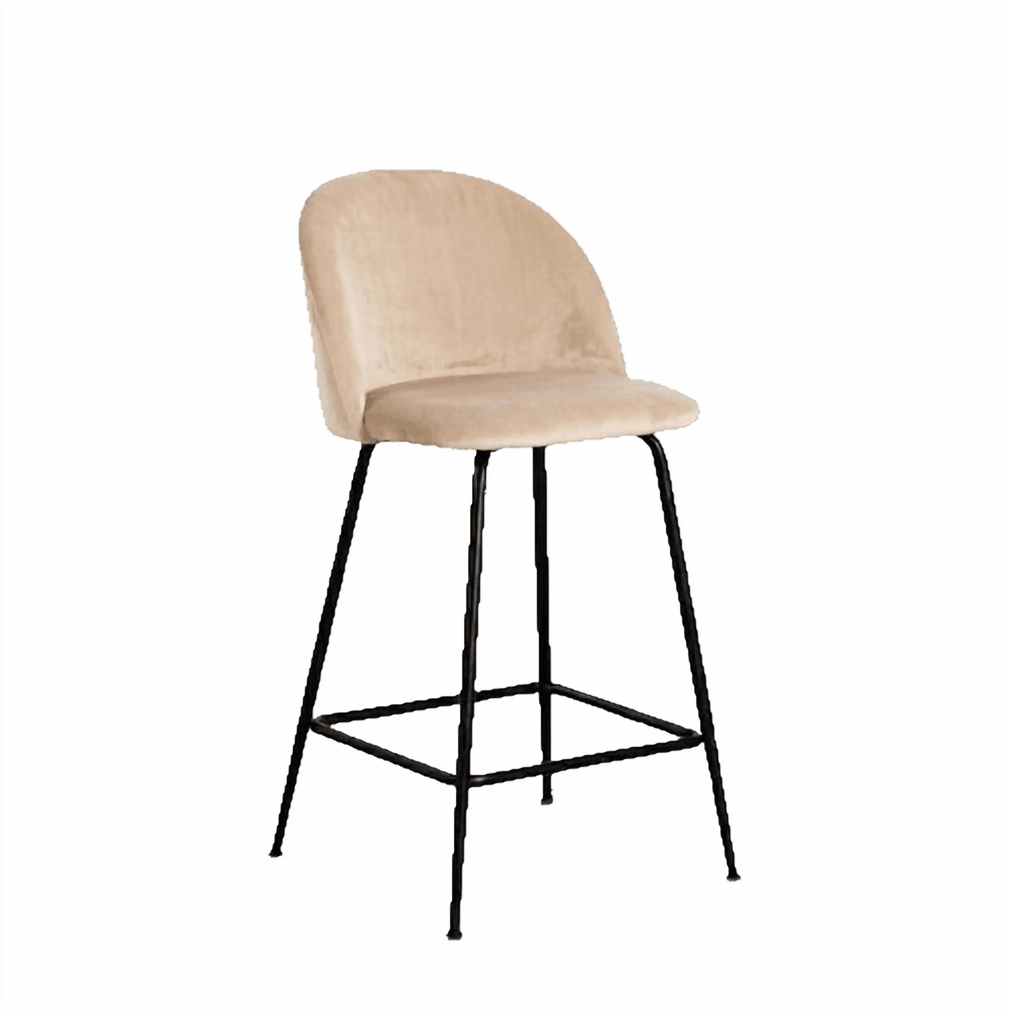 Moad - Taburete Tokio Bar Black 66cm Asiento Beige